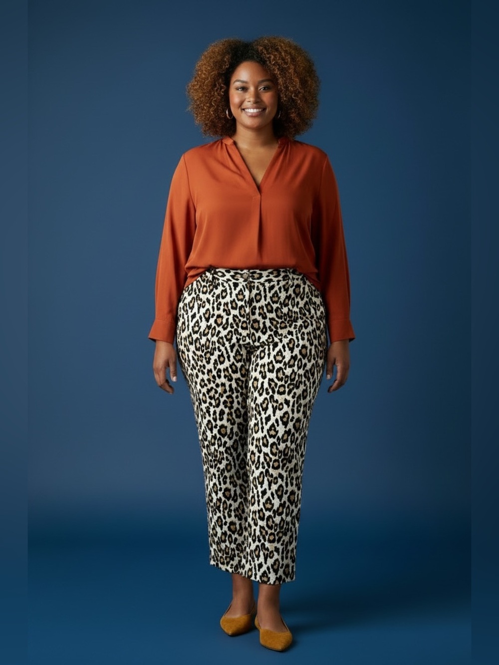 Banana Republic Leopard Print Cropped Pants in Cream and Black NWOT
